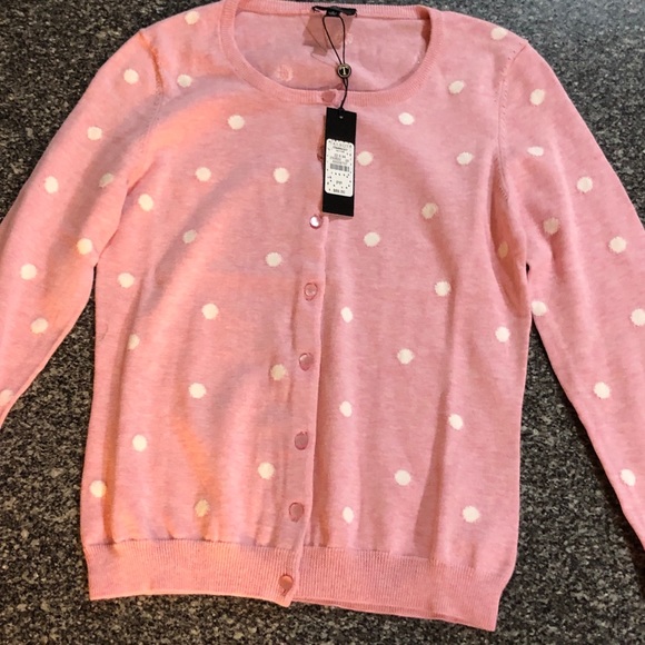Host Pick! NWT Talbots Petite Polkadot Cardigan! - Picture 7 of 8